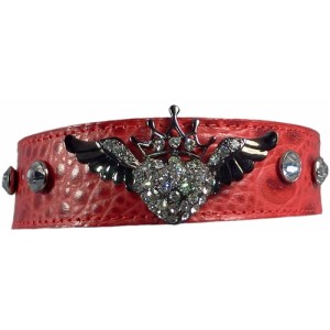 Valentines rockin dog collar on Bark and Swagger