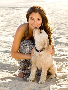 Minka Kelly w/her dog Chewy, The Celebrity Spot on Bark and Swagger