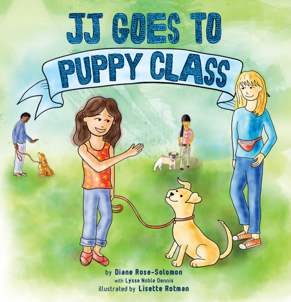 A review of the story book JJ Goes to Puppy Class, for 5-9 year olds about positive puppy training, on www.BarkandSwagger.com
