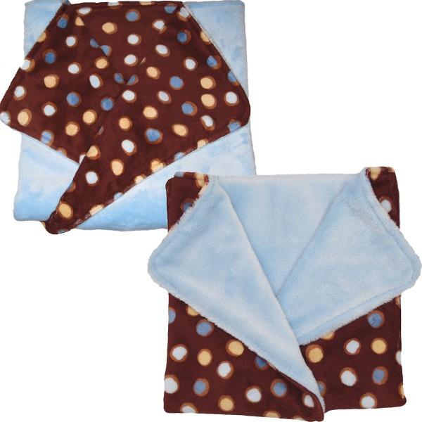 Puppy Hugger-brown blue dot, pale blue plush blanket51-600x600