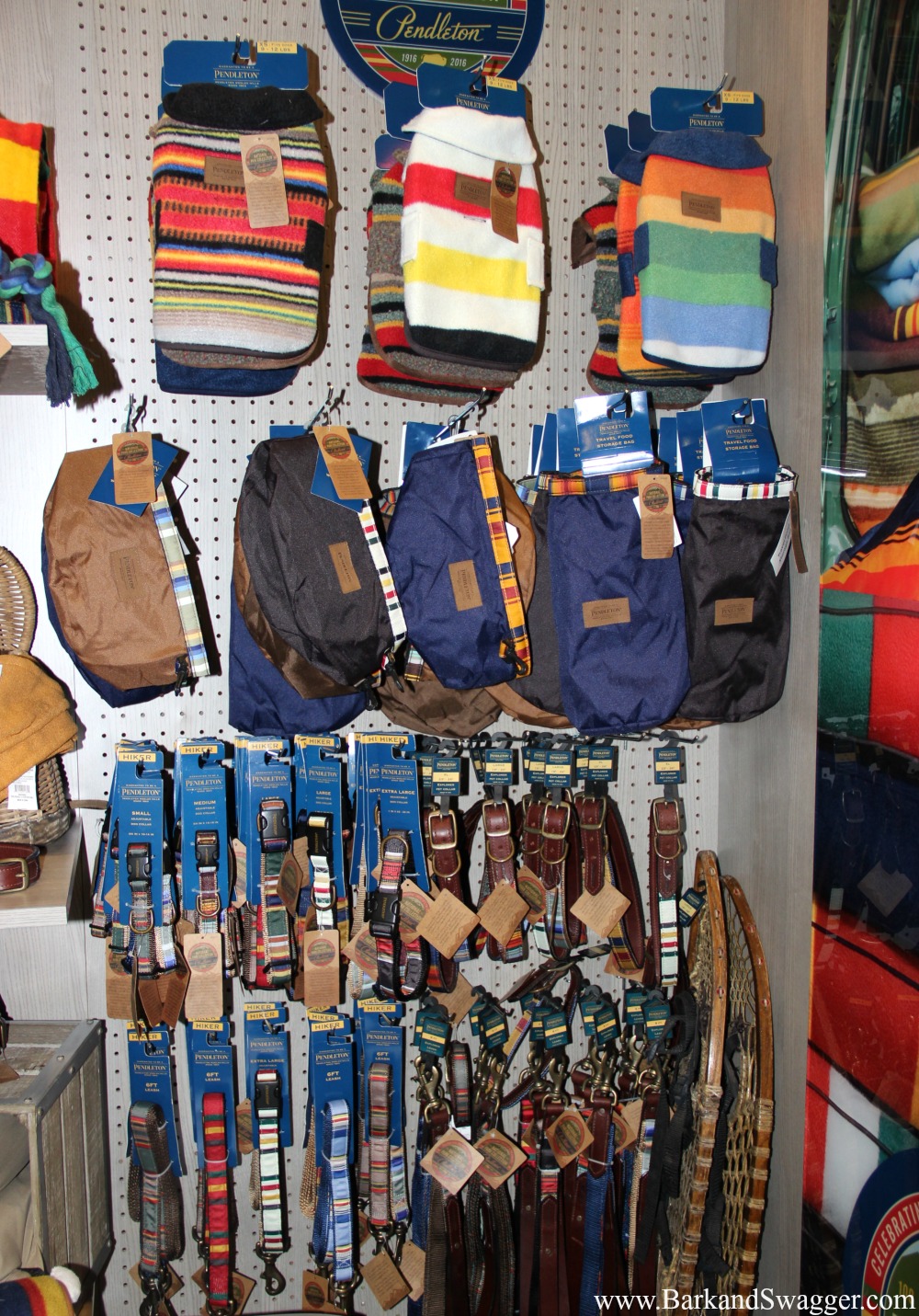 Dogs with style and their parents would love these products. Pendleton dog coats, collars, leashes and more. Gorgeous. 