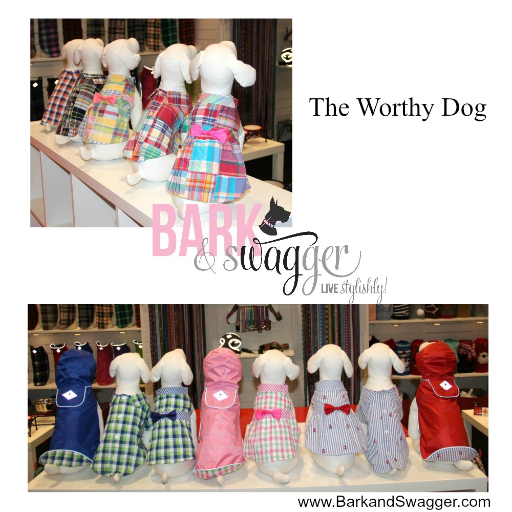 Dogs with style and their parents would love these products. Adorable seersucker and madras spring fashions for pups. 