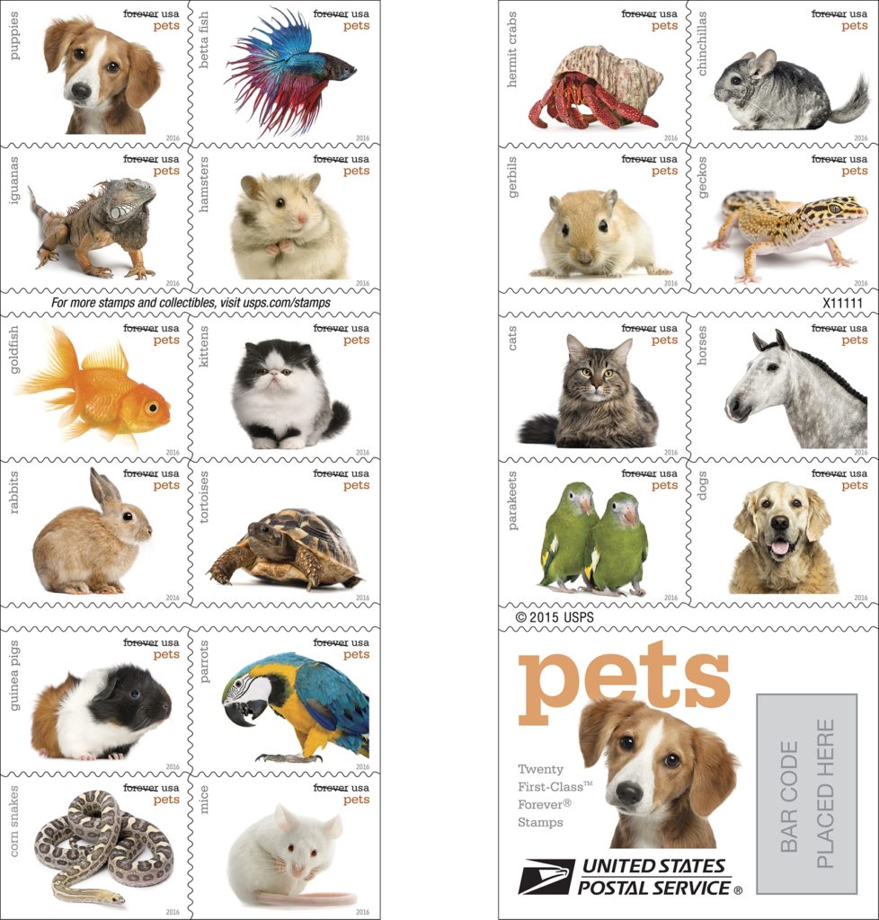 The U.S. Postal Service to Unveil new pet stamp collection. Full collection. 