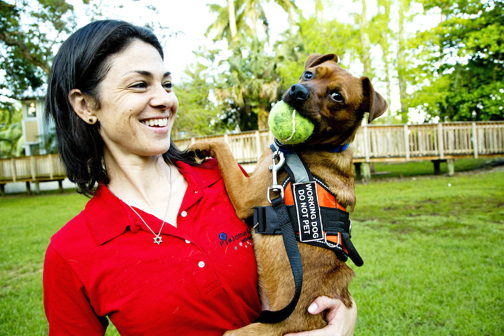 Ace pet detective, Jamie Katz, with her tracking dog and her heart, Fletcher