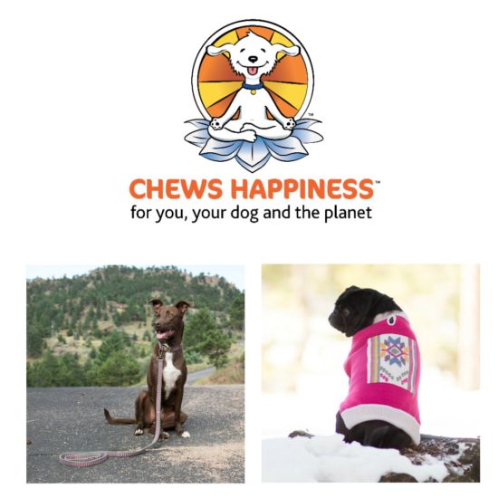 Valentines Day Giveaways. The Chews Happiness brand dog sweater with matching collar/leash set.
