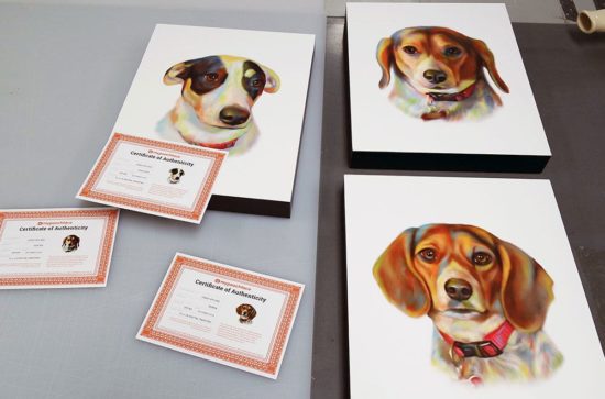 Hand painted pet portraits that are beautiful and affordable; comes with a Certificate of Authenticity.