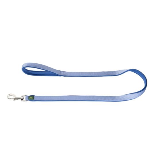 Designer dog collars and leashes. This is a neoprene 2-tone blue leash. 