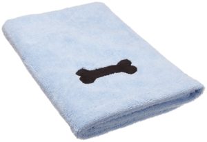 summer essentials for the stylish dog. The baby blue DII beach towel.