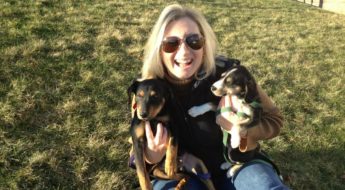 How different are breeders from dog rescue groups? Less than you think. The Dog Merchants author Kim Kavin with dogs Cooper & Petey
