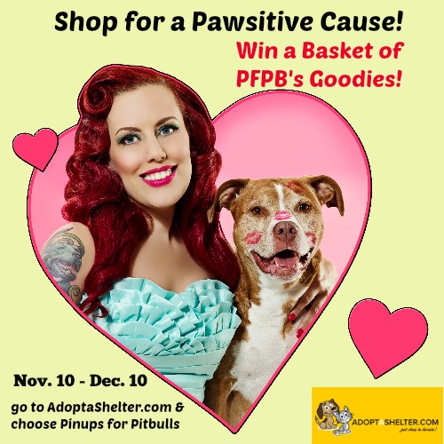 Shop for a cause on Adoptashelter.com for Pinups for Pitbulls.